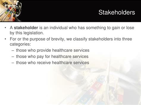 who are the stakeholders in affordable care act